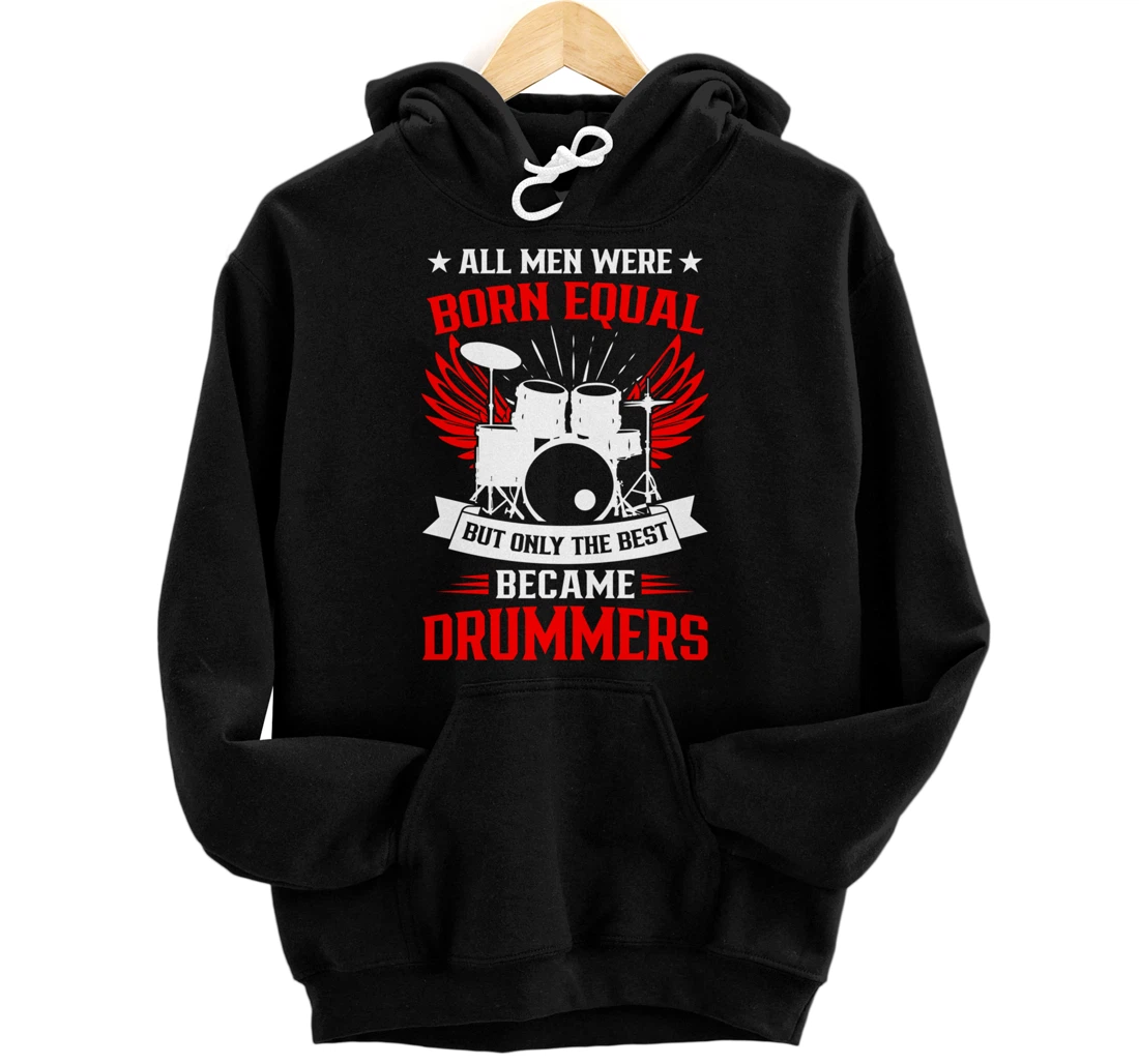 Drumming Born To Play Drums Rock Music Drummer Pullover Hoodie