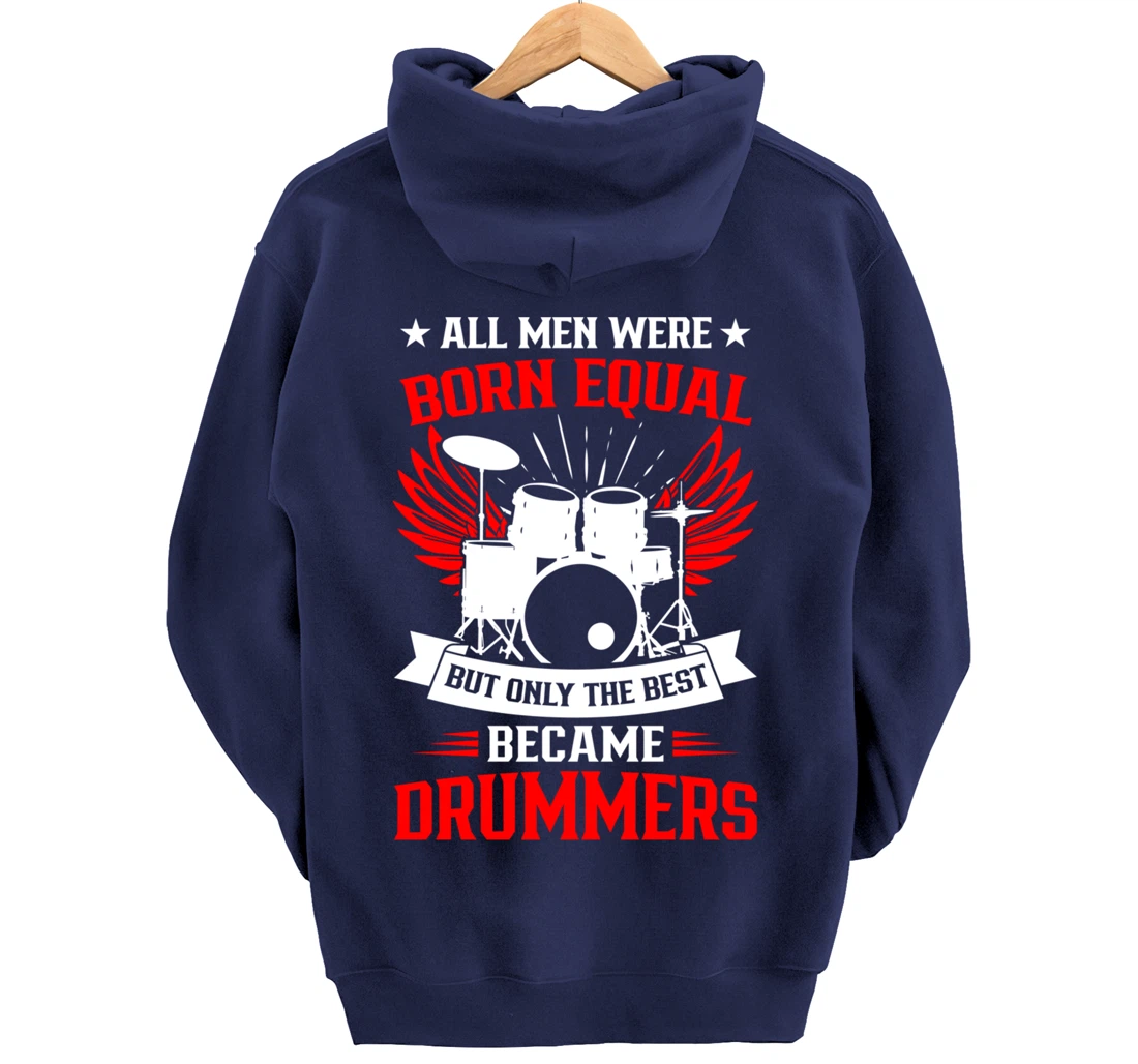 Drumming Born To Play Drums Rock Music Drummer Pullover Hoodie