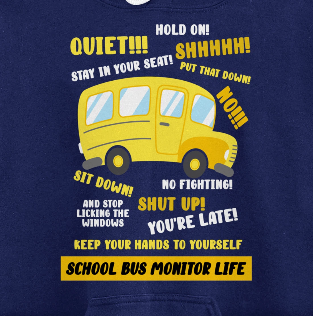 School Bus Monitor Life Pullover Hoodie