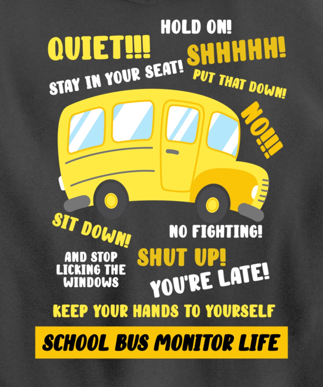 School Bus Monitor Life Pullover Hoodie