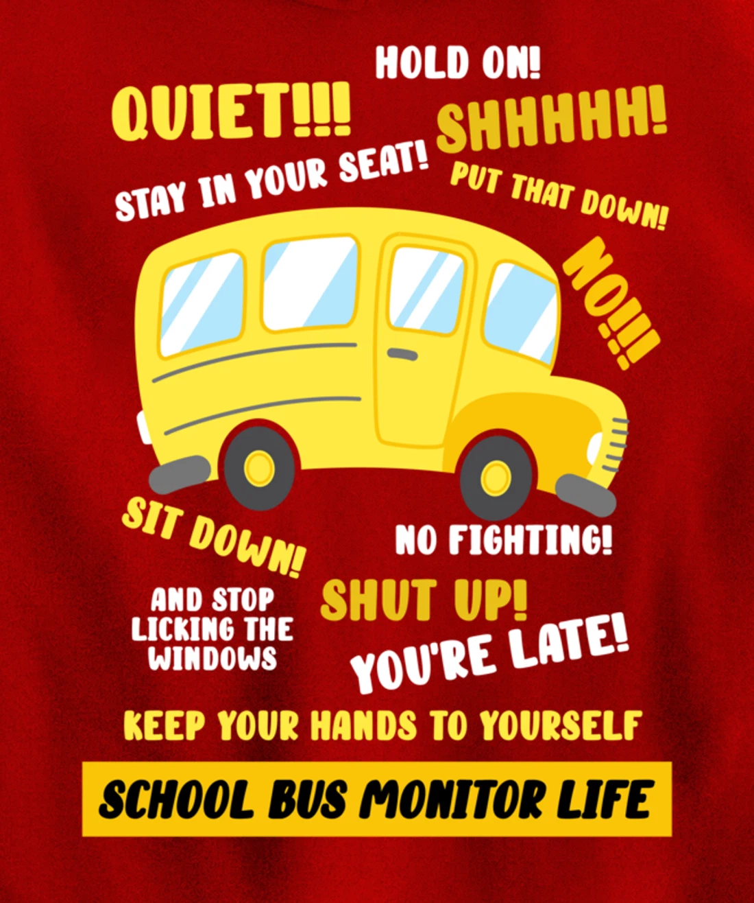 School Bus Monitor Life Pullover Hoodie