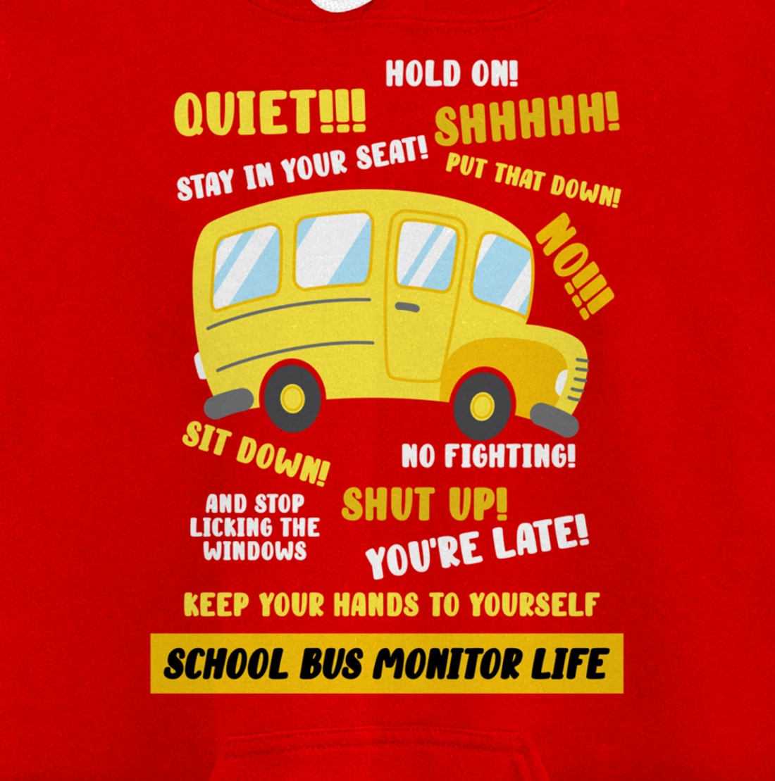 School Bus Monitor Life Pullover Hoodie