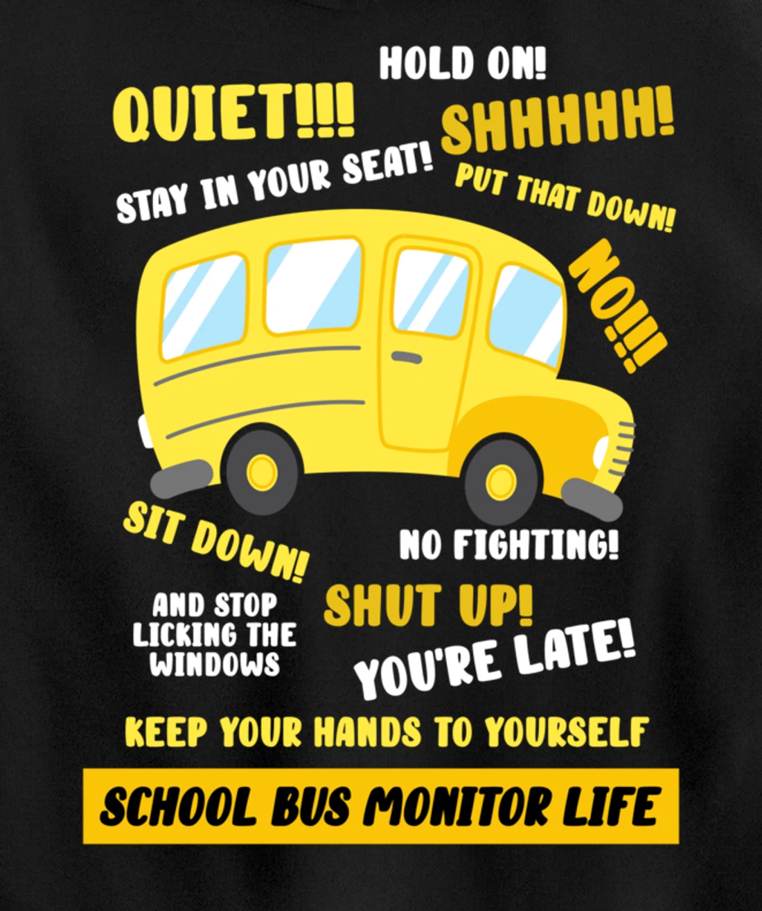 School Bus Monitor Life Pullover Hoodie