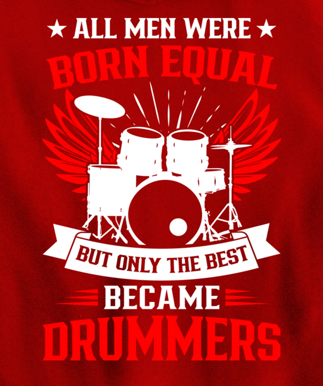 Drumming Born To Play Drums Rock Music Drummer Pullover Hoodie