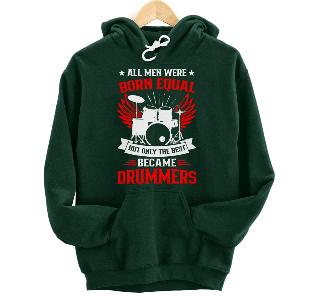 Drumming Born To Play Drums Rock Music Drummer Pullover Hoodie