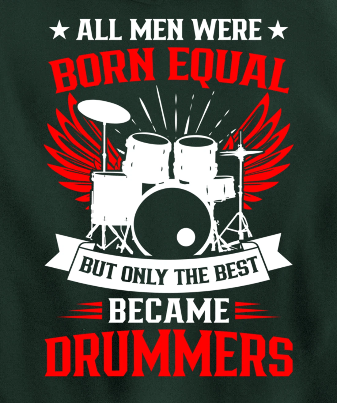 Drumming Born To Play Drums Rock Music Drummer Pullover Hoodie