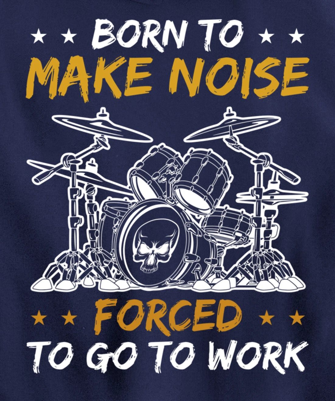 Drumming Born To Play Drums Rock Music Drummer Pullover Hoodie