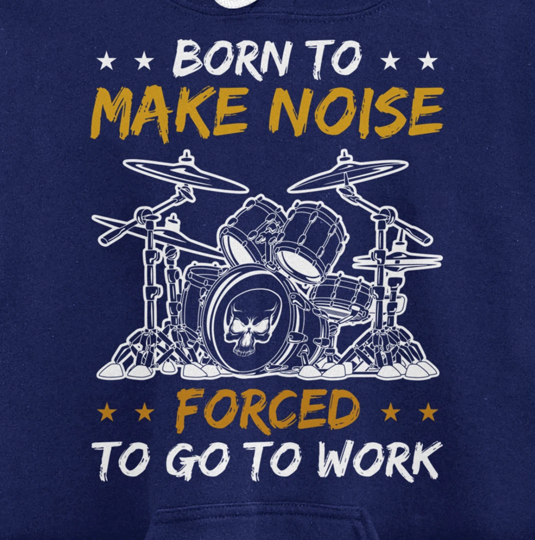 Drumming Born To Play Drums Rock Music Drummer Pullover Hoodie