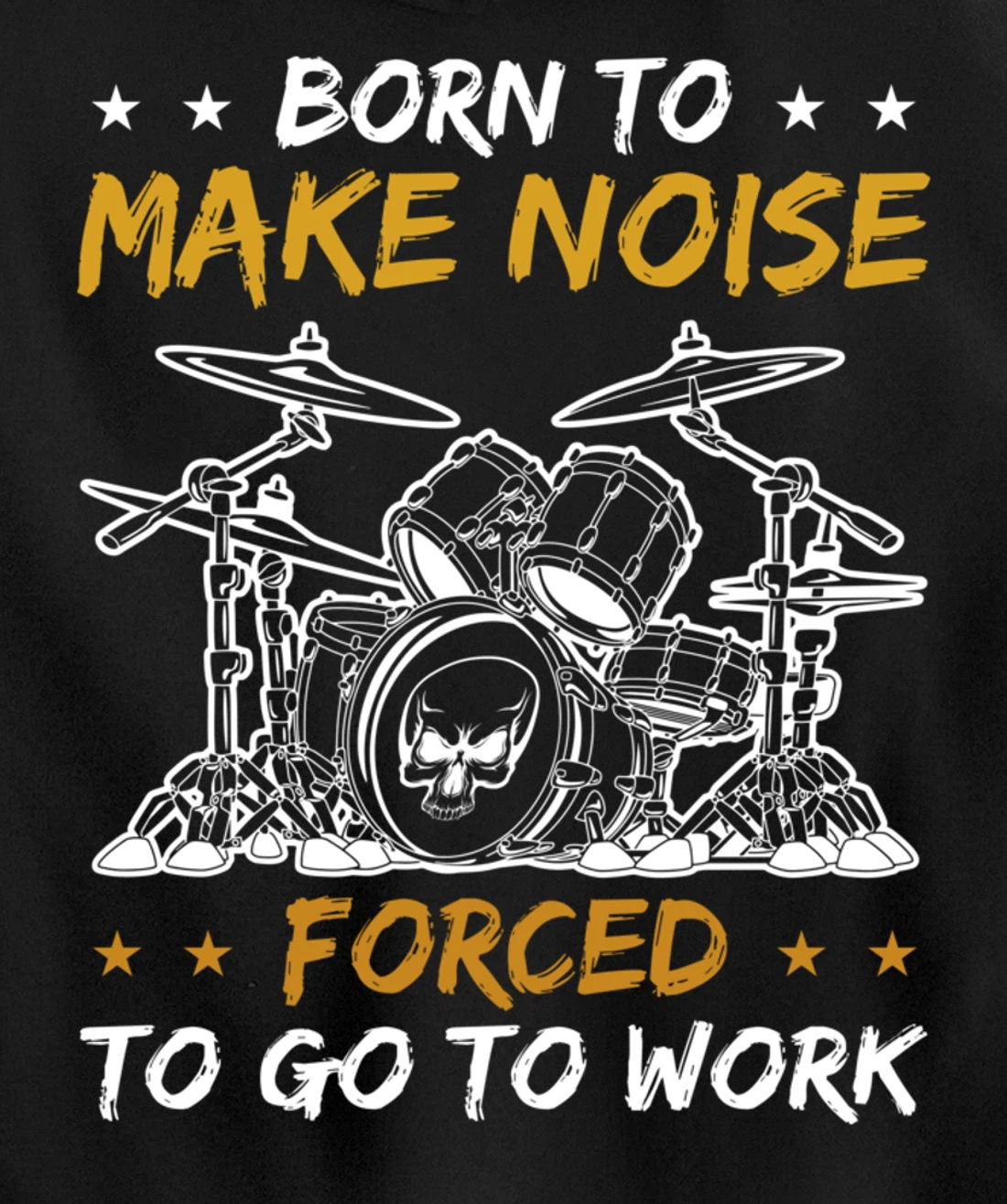 Drumming Born To Play Drums Rock Music Drummer Pullover Hoodie