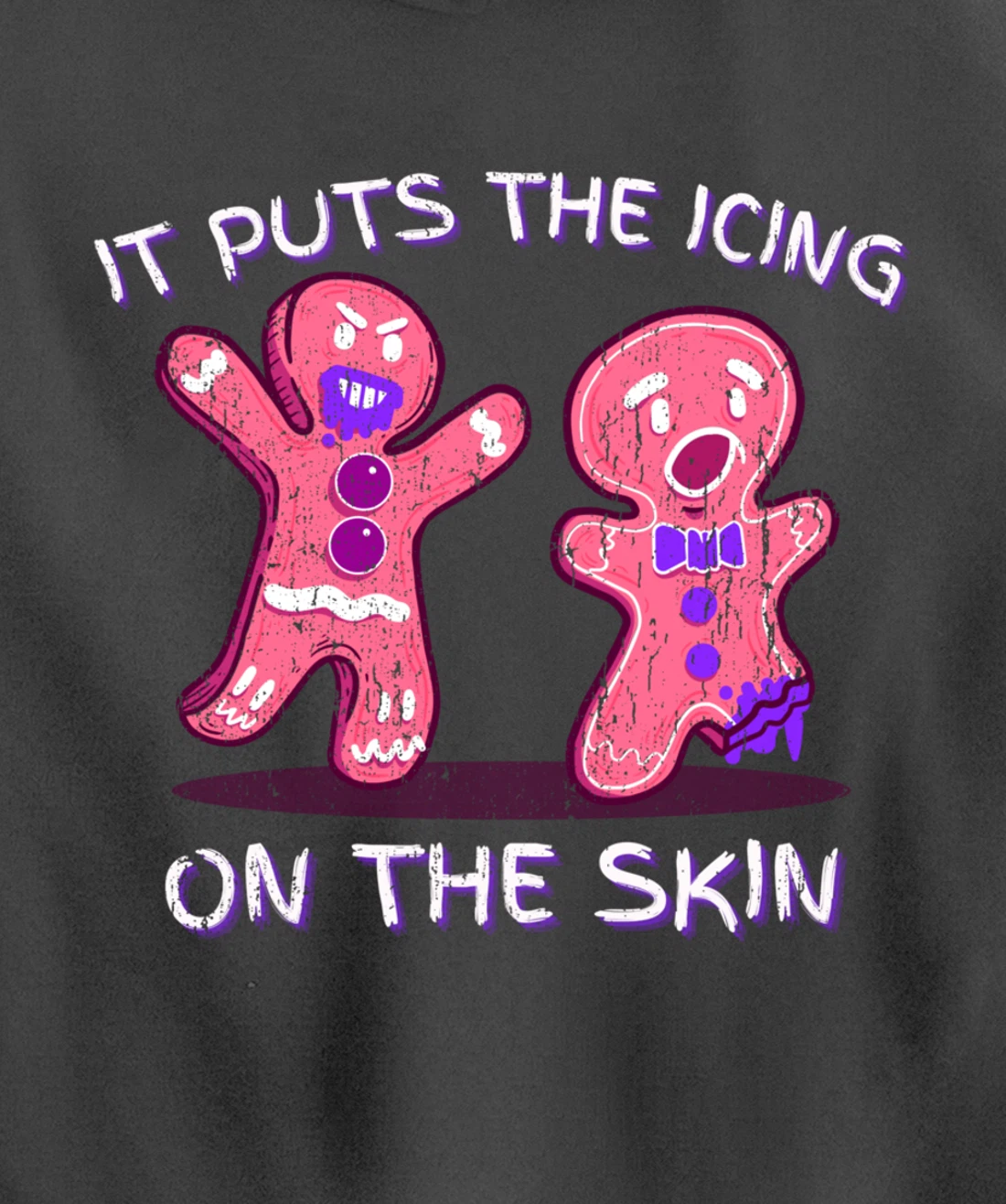 Gingerbread Man Horror It Puts The Icing On The Skin Pullover Hoodie