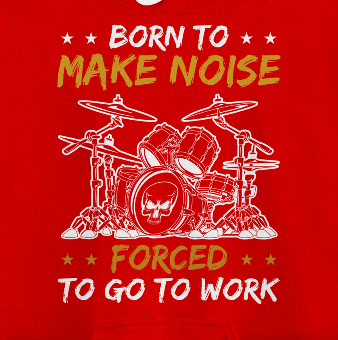 Drumming Born To Play Drums Rock Music Drummer Pullover Hoodie