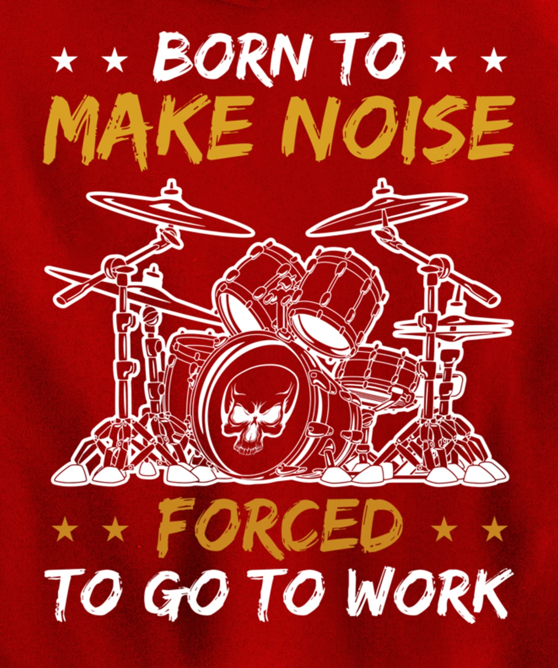 Drumming Born To Play Drums Rock Music Drummer Pullover Hoodie