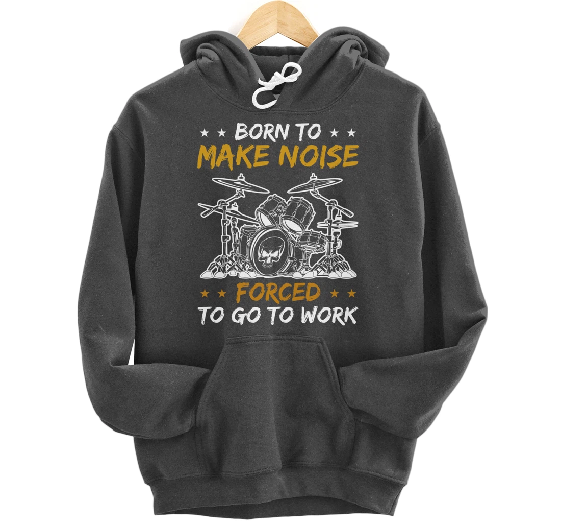 Drumming Born To Play Drums Rock Music Drummer Pullover Hoodie