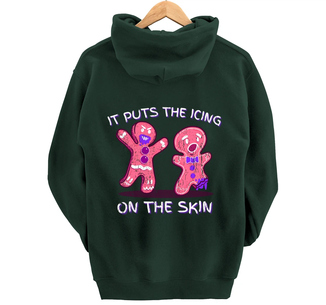Gingerbread Man Horror It Puts The Icing On The Skin Pullover Hoodie