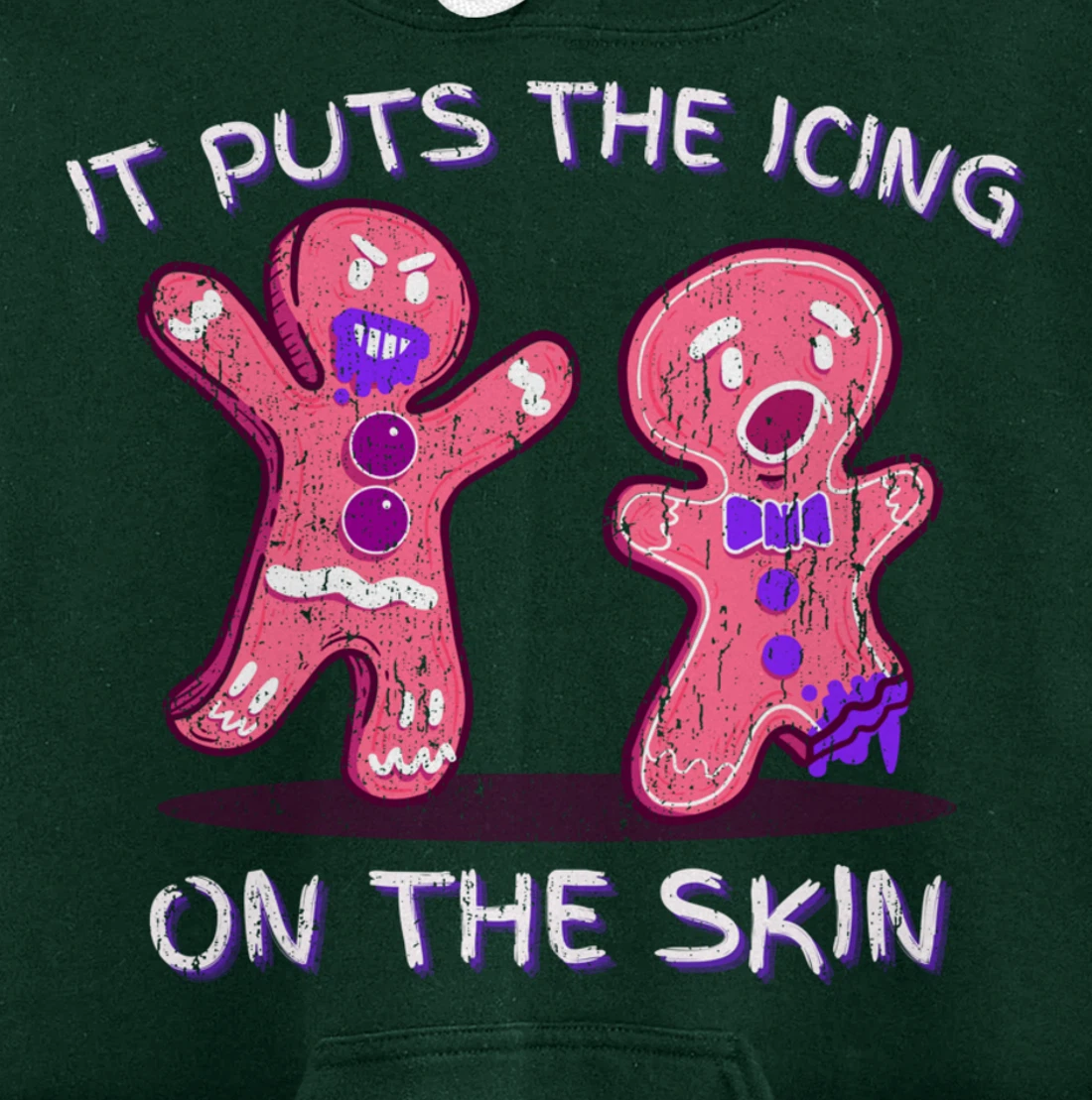 Gingerbread Man Horror It Puts The Icing On The Skin Pullover Hoodie