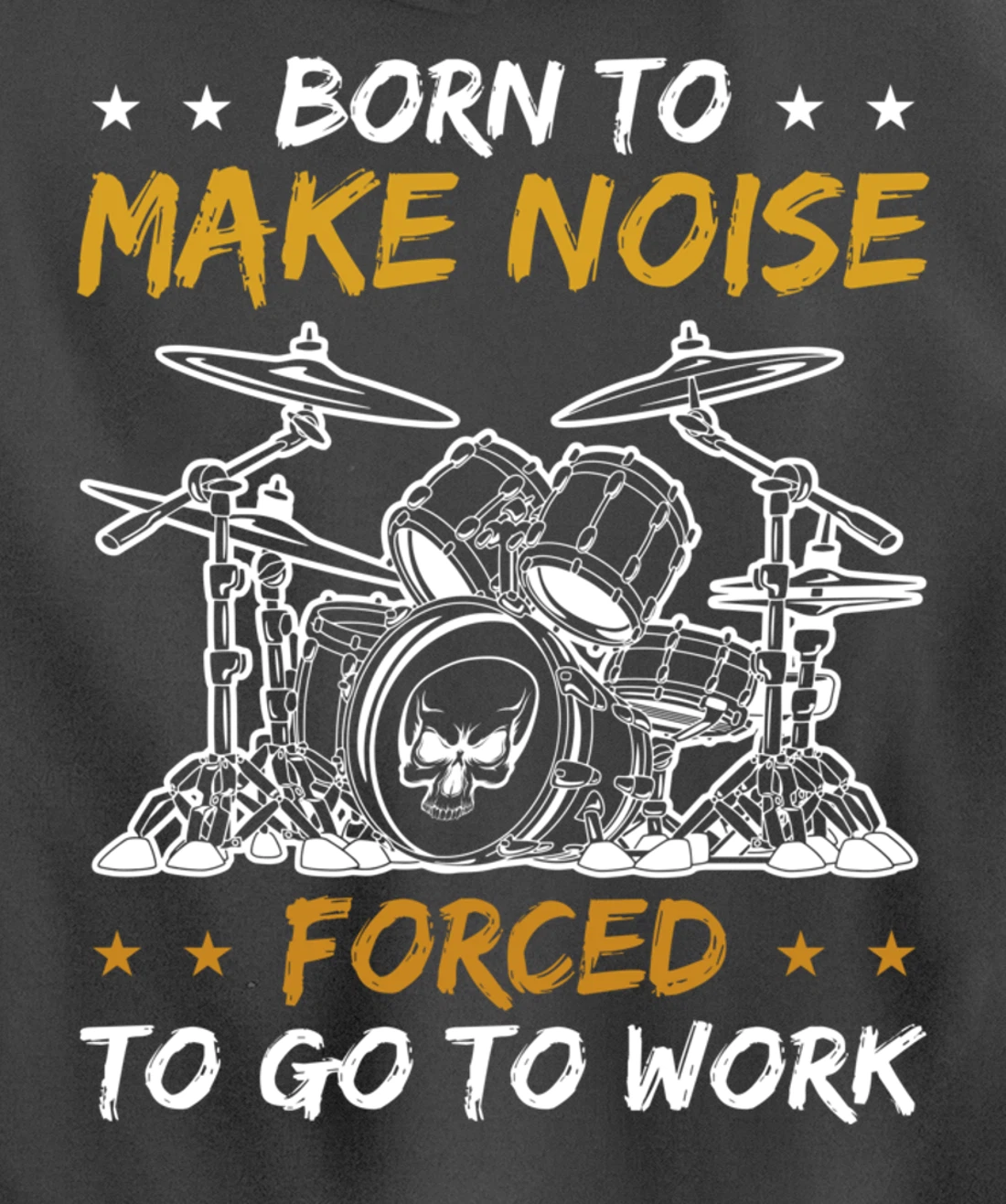 Drumming Born To Play Drums Rock Music Drummer Pullover Hoodie