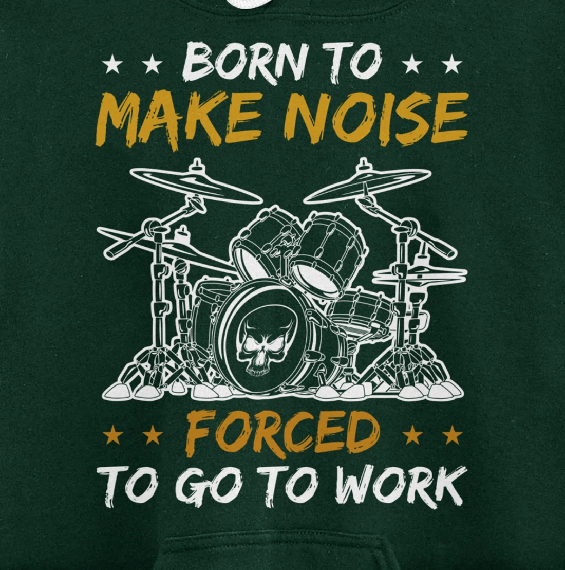 Drumming Born To Play Drums Rock Music Drummer Pullover Hoodie