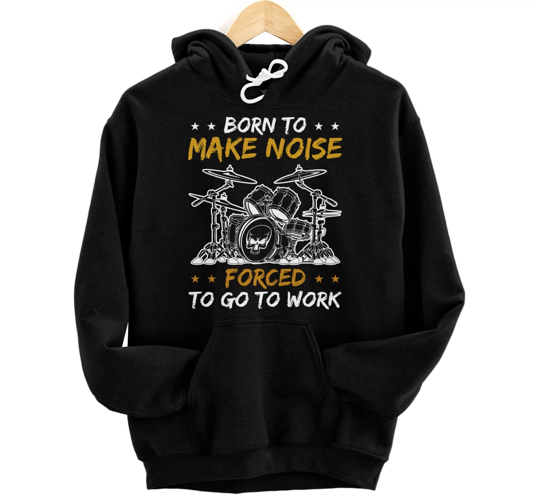 Drumming Born To Play Drums Rock Music Drummer Pullover Hoodie