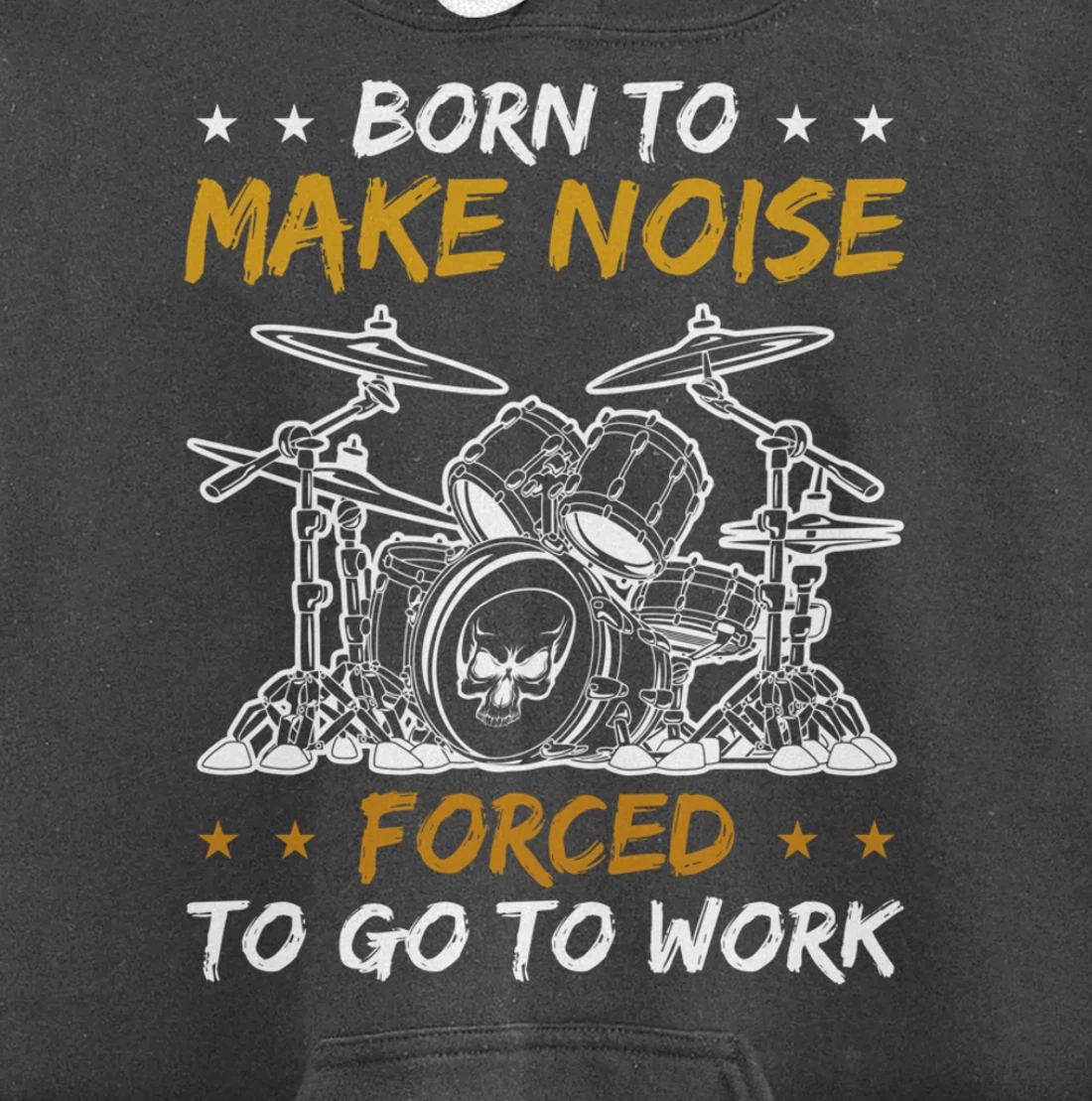 Drumming Born To Play Drums Rock Music Drummer Pullover Hoodie