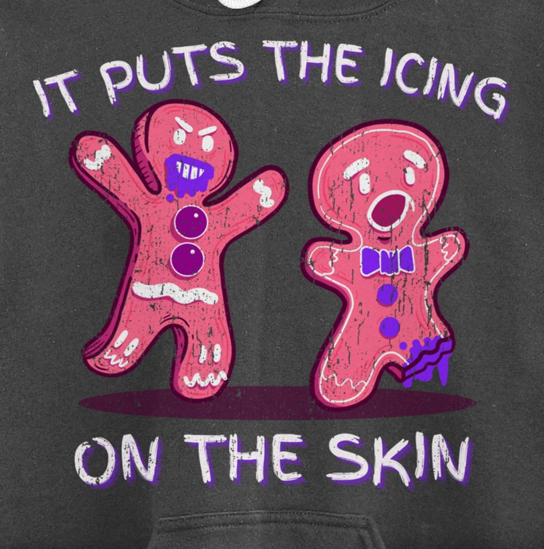 Gingerbread Man Horror It Puts The Icing On The Skin Pullover Hoodie