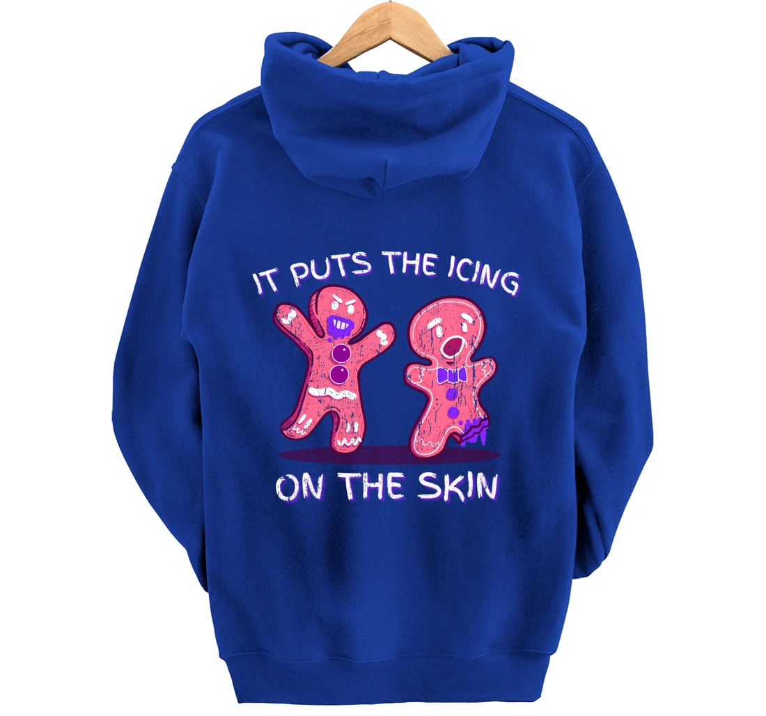 Gingerbread Man Horror It Puts The Icing On The Skin Pullover Hoodie