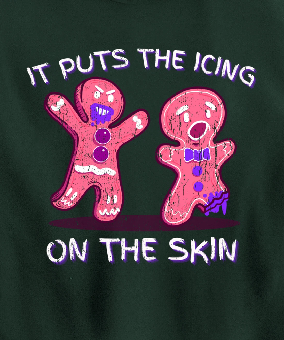 Gingerbread Man Horror It Puts The Icing On The Skin Pullover Hoodie