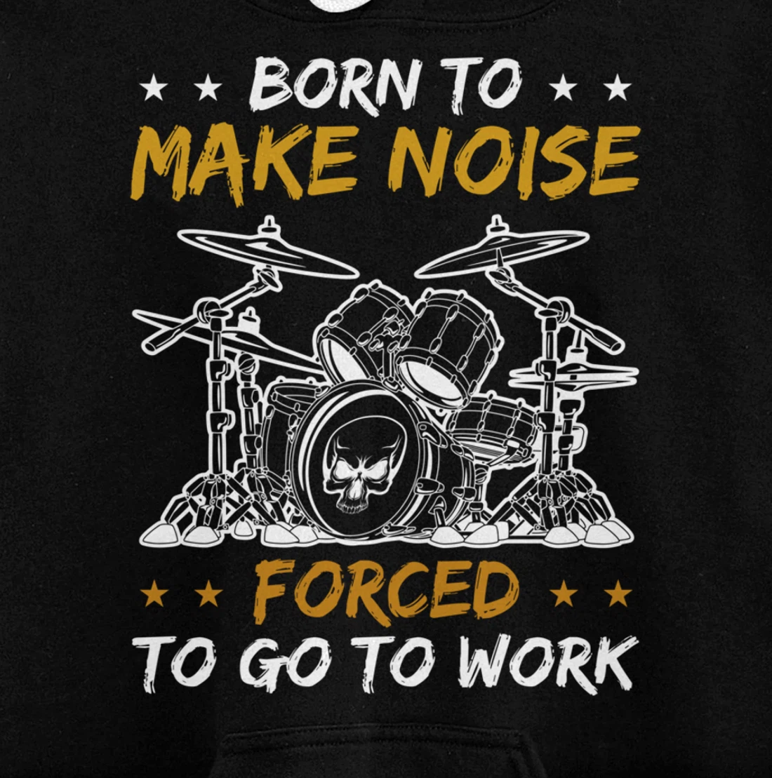 Drumming Born To Play Drums Rock Music Drummer Pullover Hoodie
