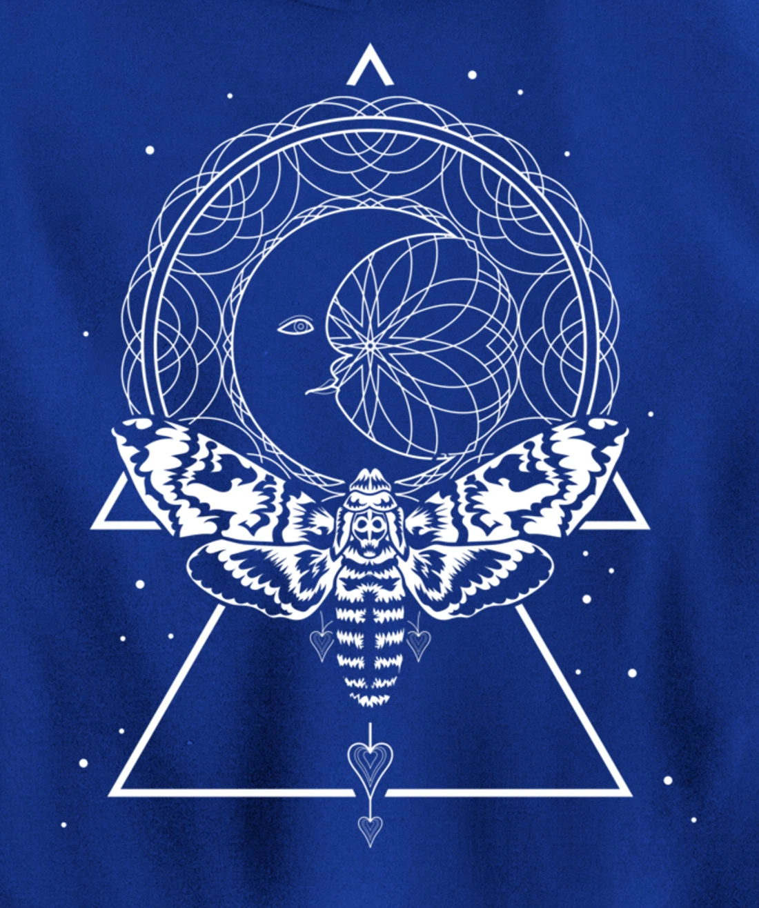 Mystical Wiccan Occult Insect Dragonfly Crescent Moon Pullover Hoodie