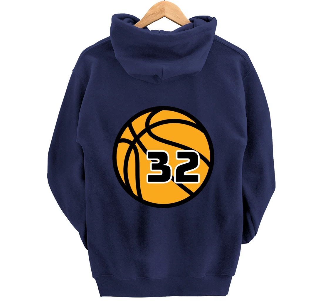 Basketball Fans Favorite Jersey Number #32 Pullover Hoodie