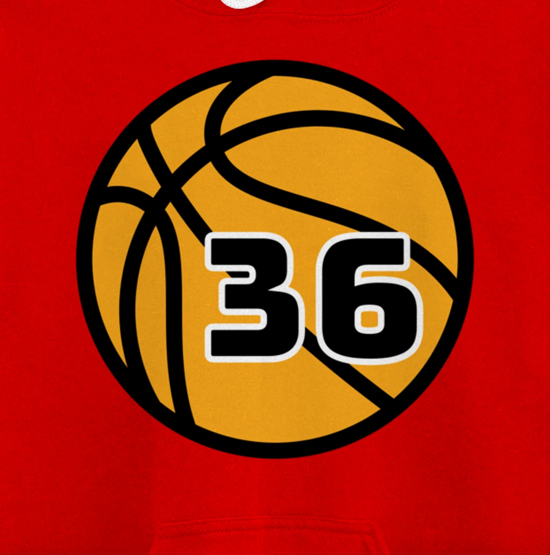 Basketball Fans Favorite Jersey Number #36 Pullover Hoodie