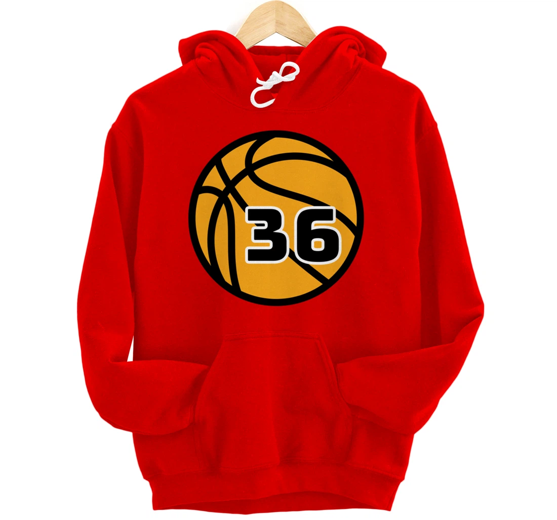 Basketball Fans Favorite Jersey Number #36 Pullover Hoodie