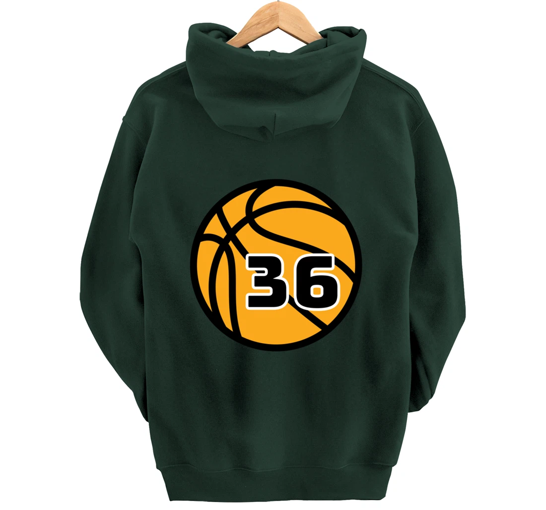 Basketball Fans Favorite Jersey Number #36 Pullover Hoodie