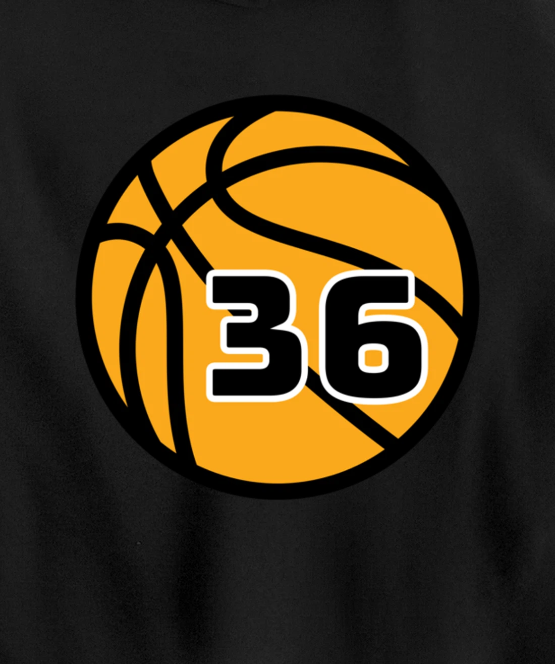 Basketball Fans Favorite Jersey Number #36 Pullover Hoodie