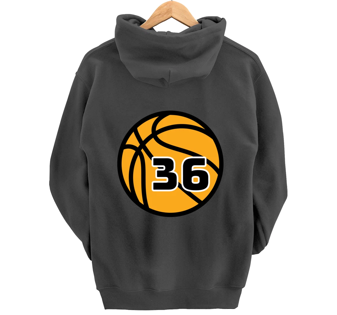 Basketball Fans Favorite Jersey Number #36 Pullover Hoodie