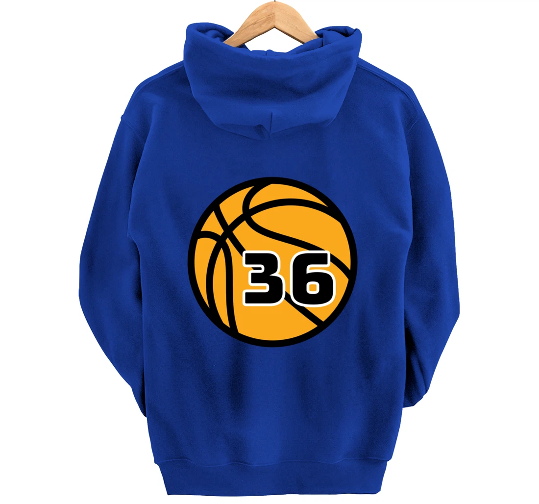 Basketball Fans Favorite Jersey Number #36 Pullover Hoodie