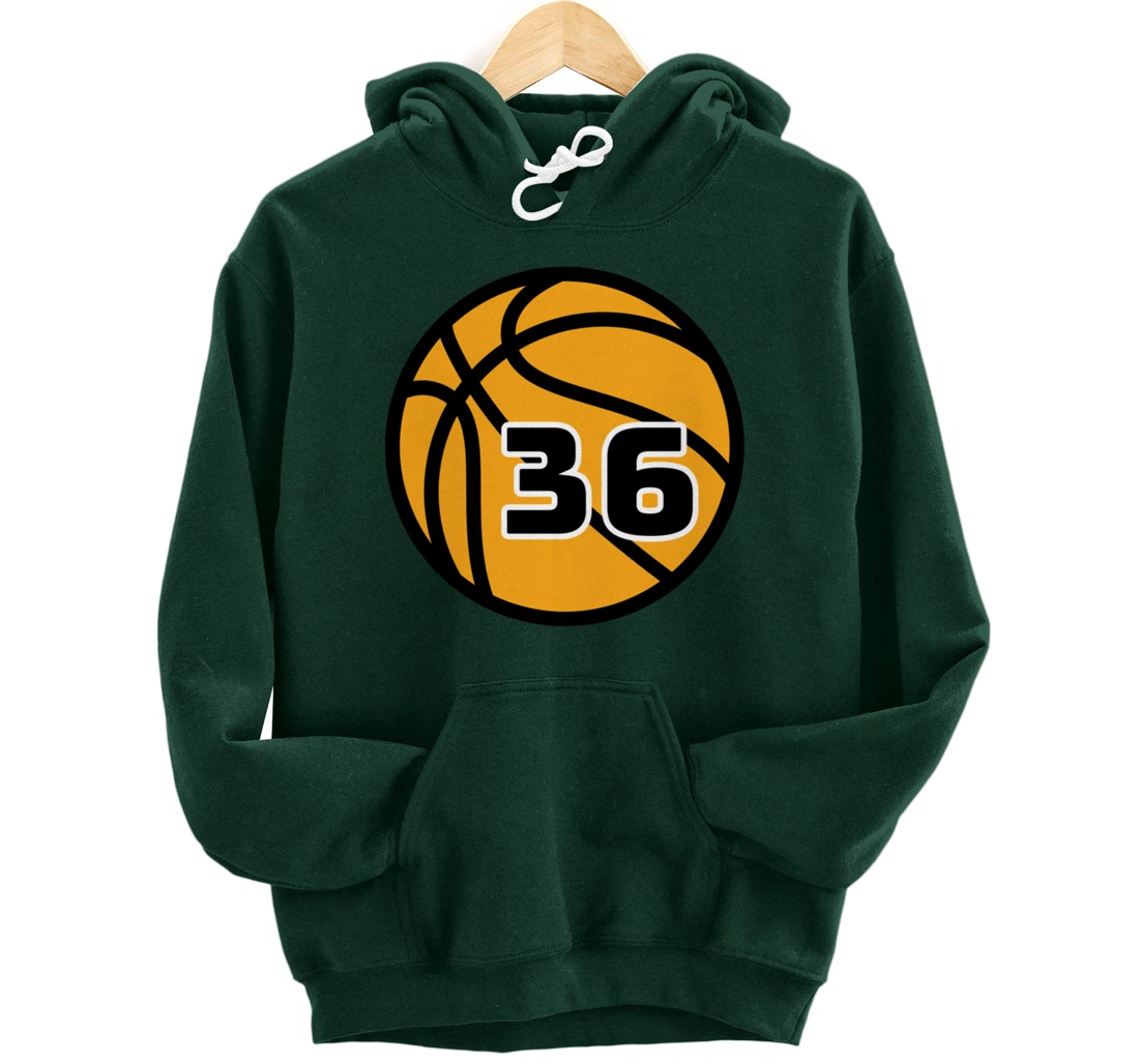 Basketball Fans Favorite Jersey Number #36 Pullover Hoodie