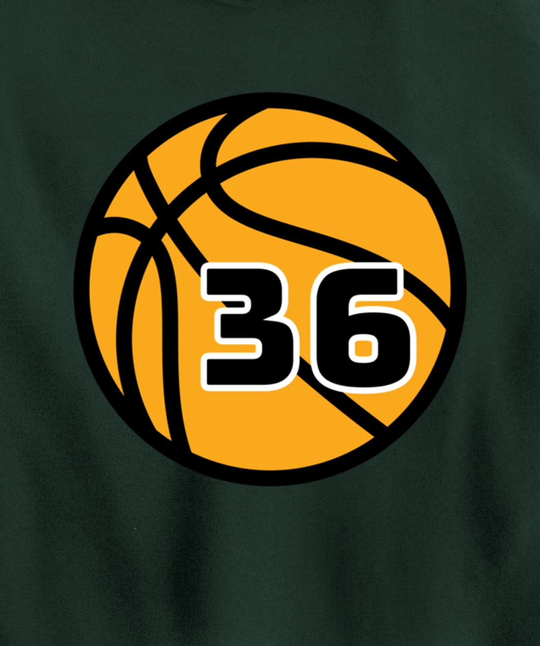 Basketball Fans Favorite Jersey Number #36 Pullover Hoodie