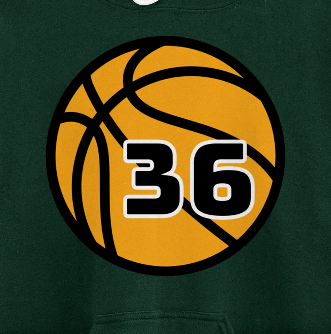 Basketball Fans Favorite Jersey Number #36 Pullover Hoodie
