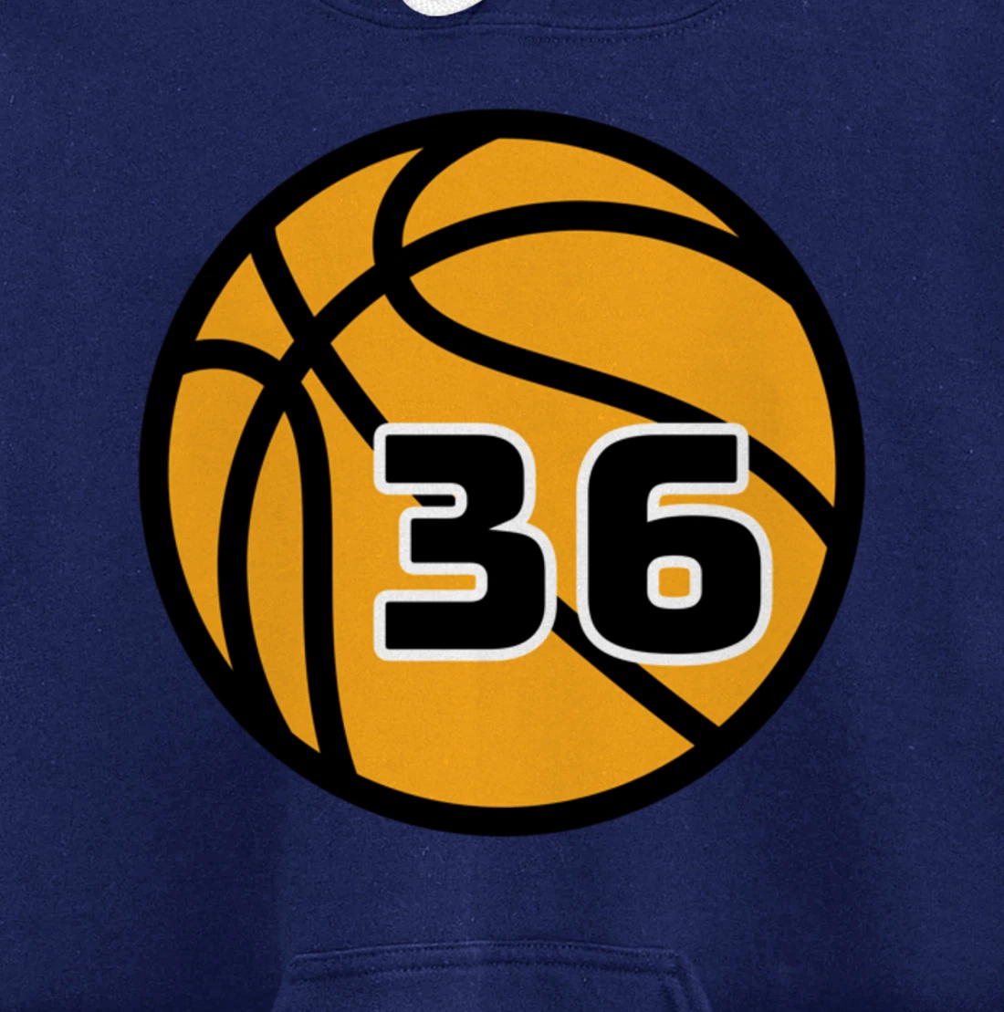 Basketball Fans Favorite Jersey Number #36 Pullover Hoodie