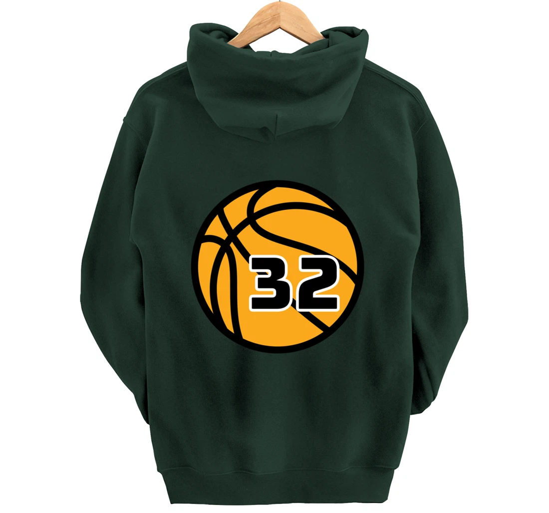 Basketball Fans Favorite Jersey Number #32 Pullover Hoodie