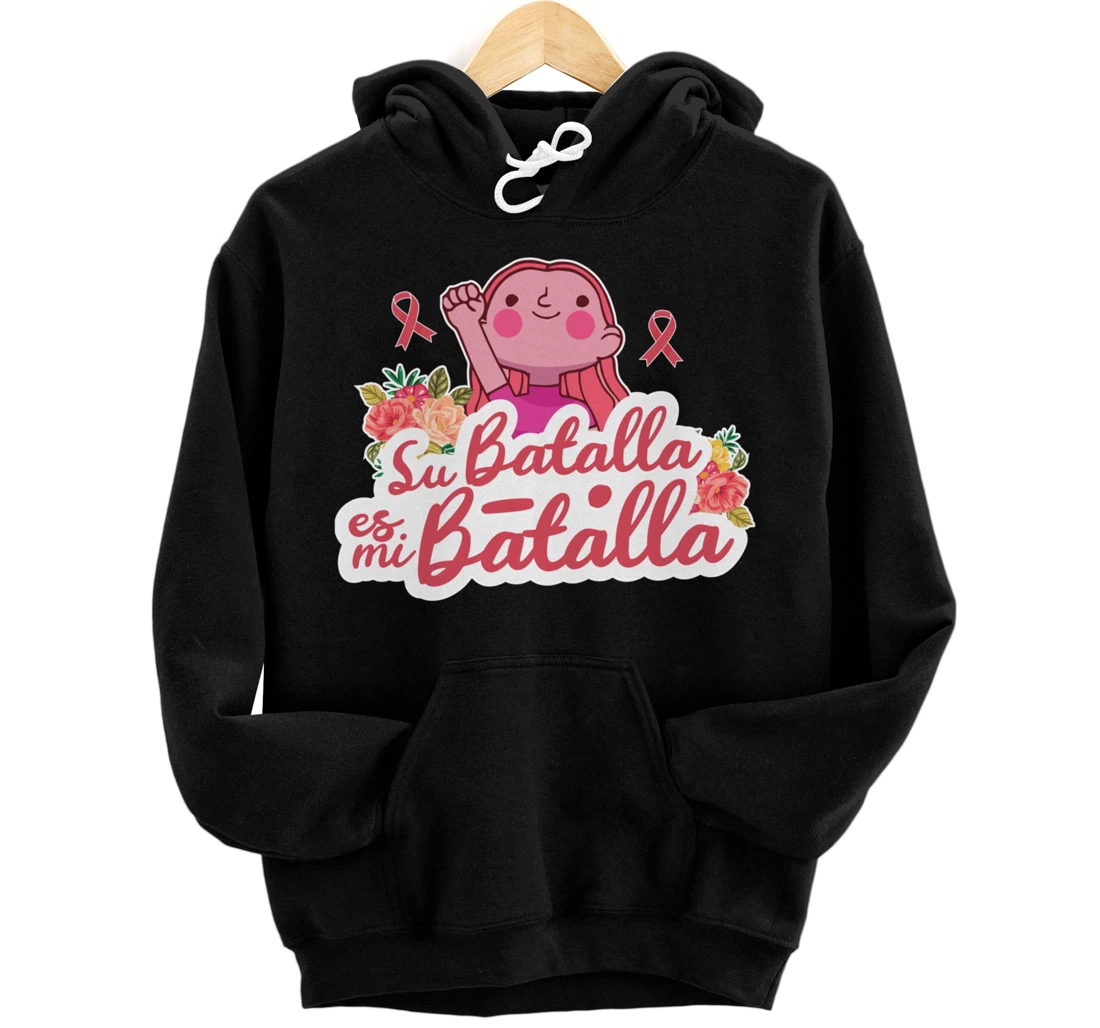 Cute We Wear Pink Spanish Breast Cancer Support Espanol Pullover Hoodie