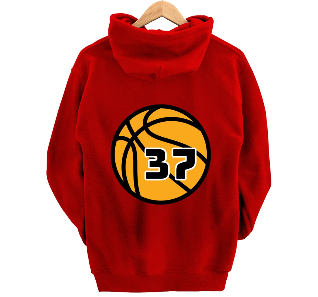 Basketball Fans Favorite Jersey Number #37 Pullover Hoodie