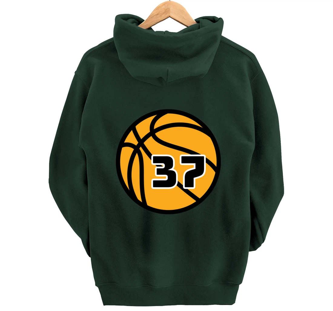 Basketball Fans Favorite Jersey Number #37 Pullover Hoodie
