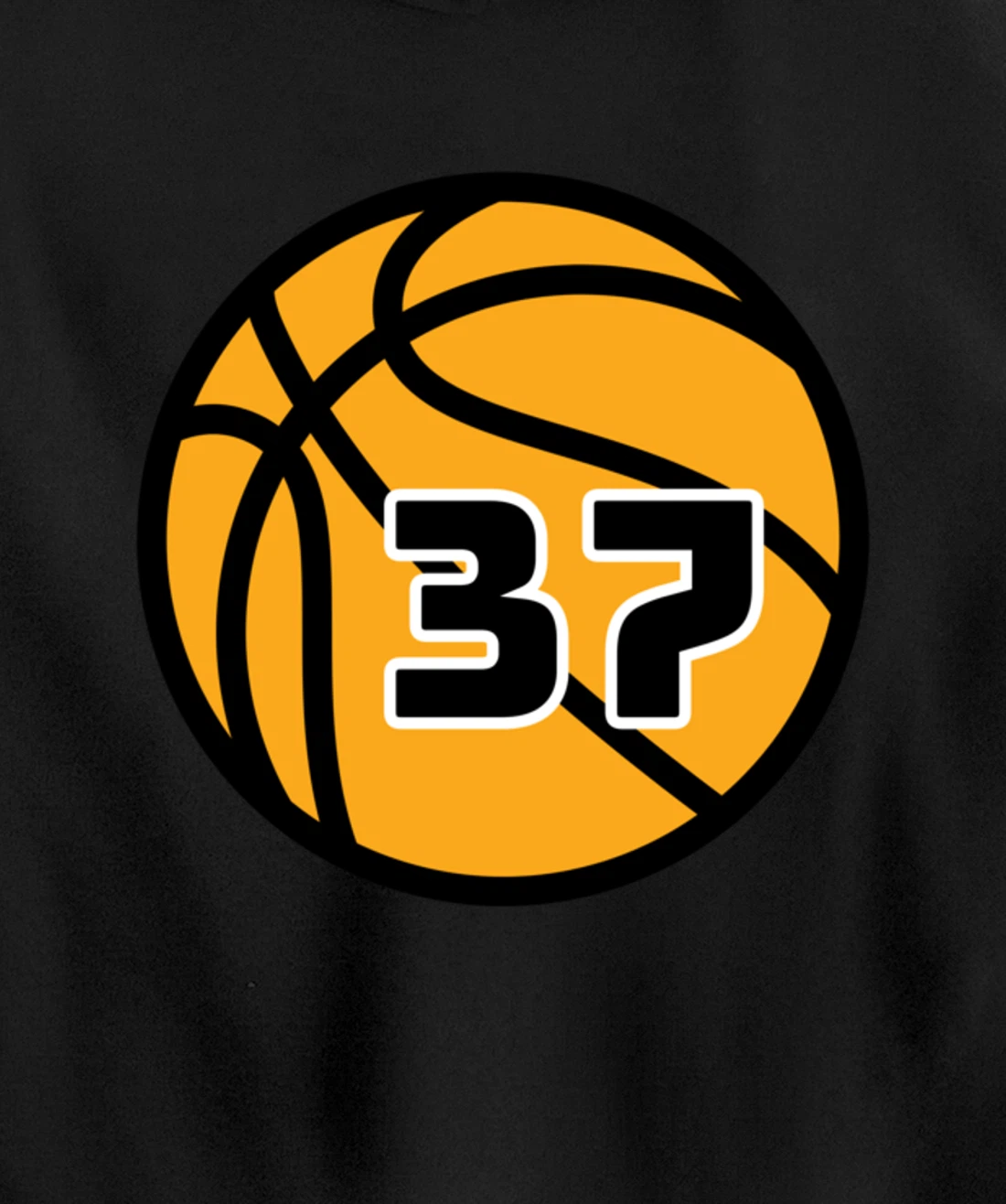 Basketball Fans Favorite Jersey Number #37 Pullover Hoodie