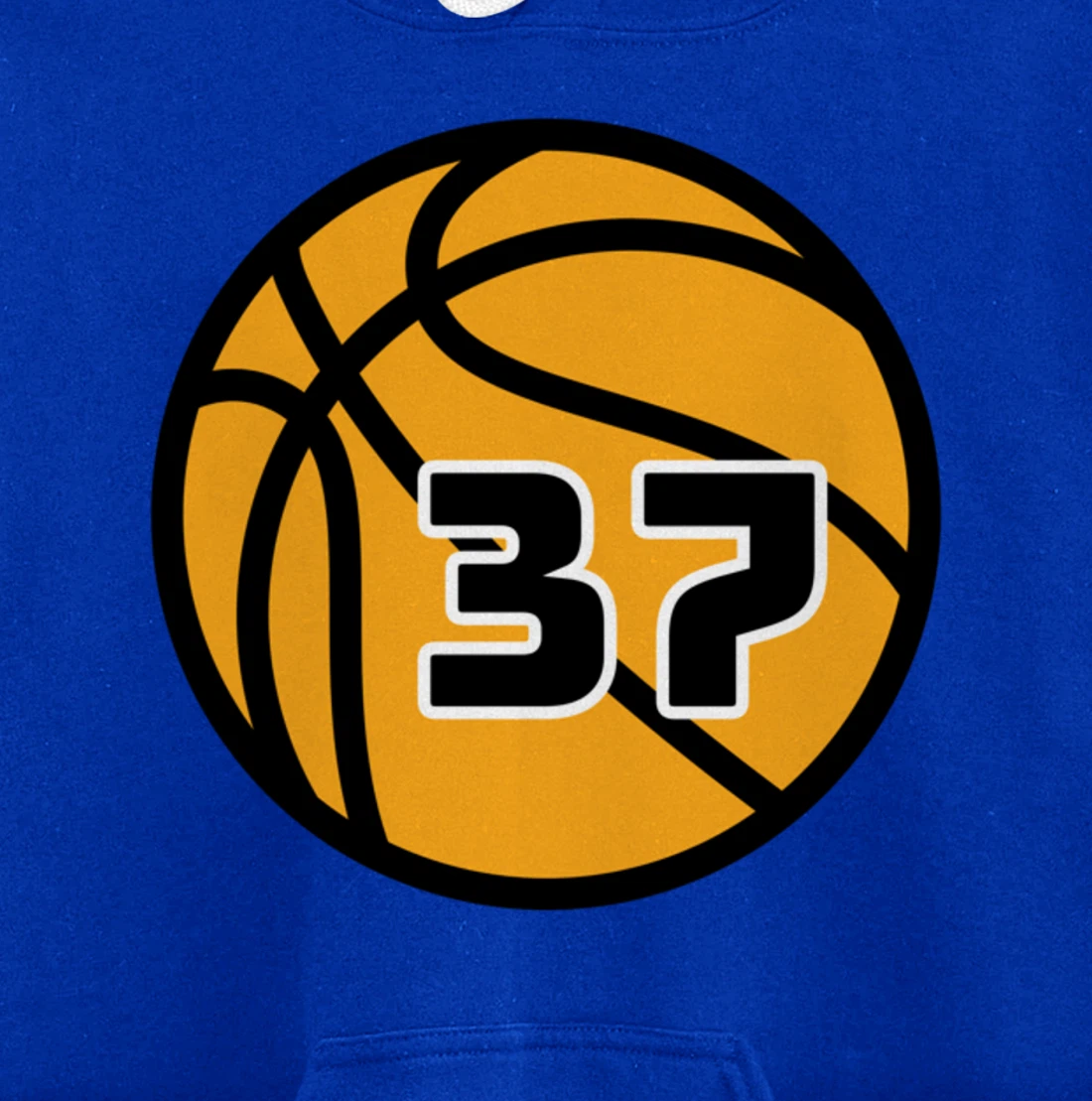 Basketball Fans Favorite Jersey Number #37 Pullover Hoodie