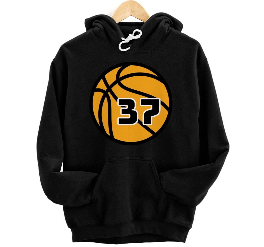 Basketball Fans Favorite Jersey Number #37 Pullover Hoodie