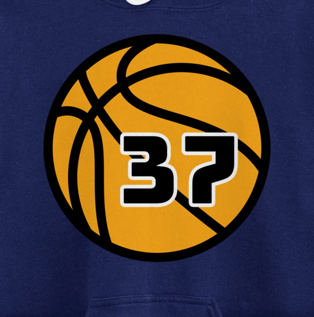 Basketball Fans Favorite Jersey Number #37 Pullover Hoodie