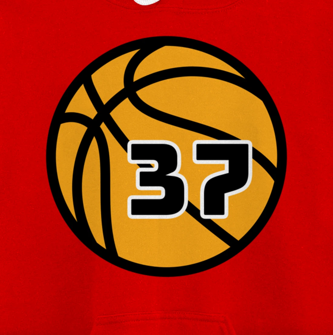 Basketball Fans Favorite Jersey Number #37 Pullover Hoodie