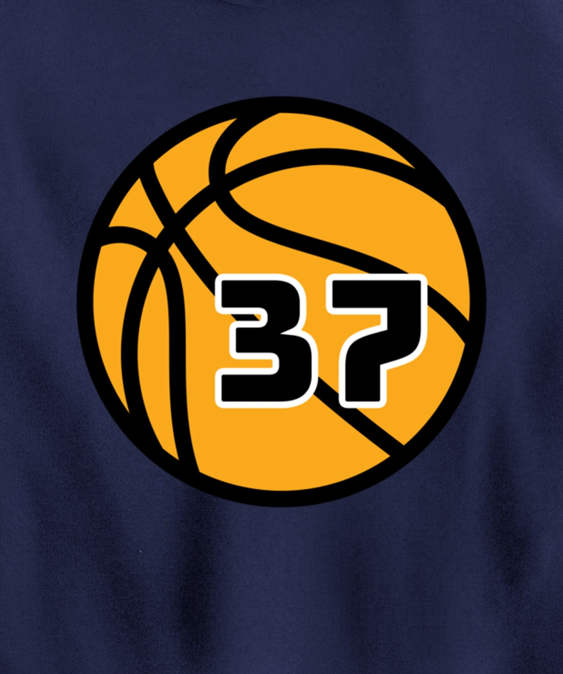 Basketball Fans Favorite Jersey Number #37 Pullover Hoodie