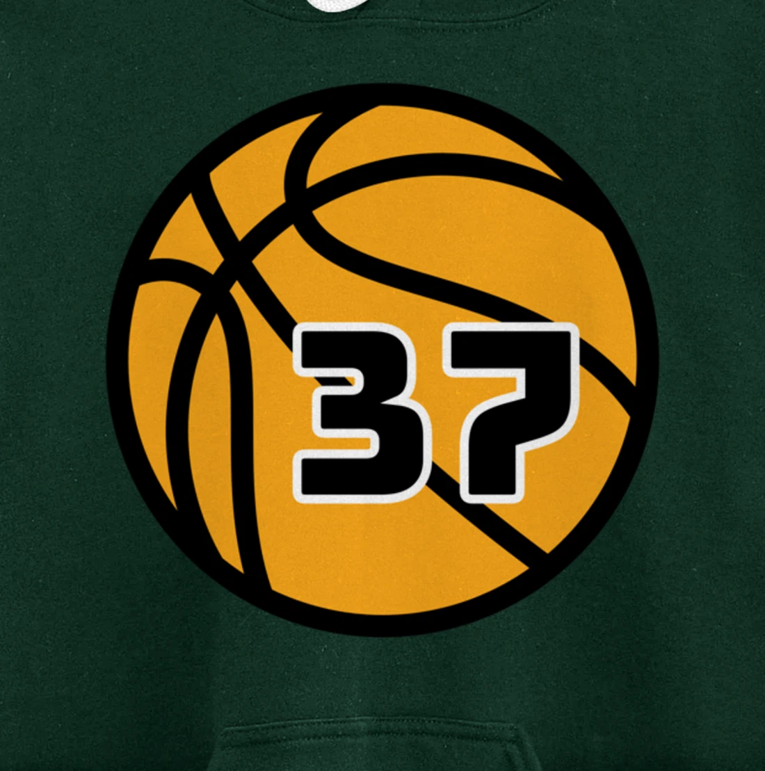 Basketball Fans Favorite Jersey Number #37 Pullover Hoodie